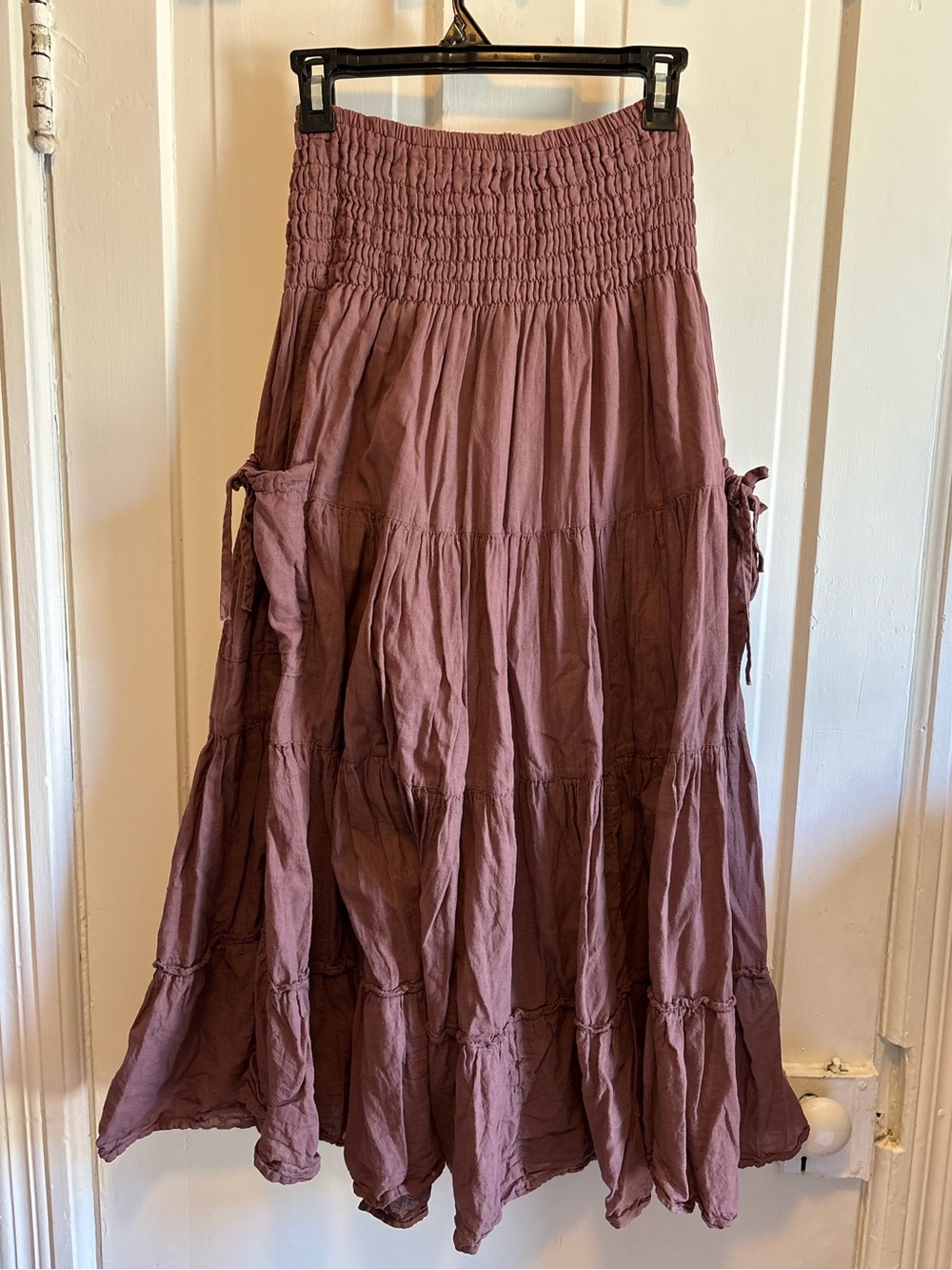 Cottonflower Pocket Maxi Skirt One Size Dusty Rose